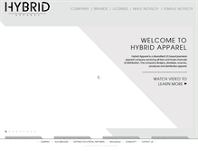 Tablet Screenshot of hybridapparel.com